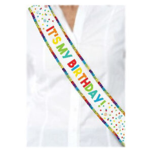 "It's My Birthday" Fabric Sash - 1 Each