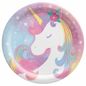 Unicorn 7" Plates - 8 Plates/Pack