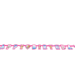 Paw Patrol Skye Pink "Happy Birthday" Banner - 1 Banner or 12 Banner/Case