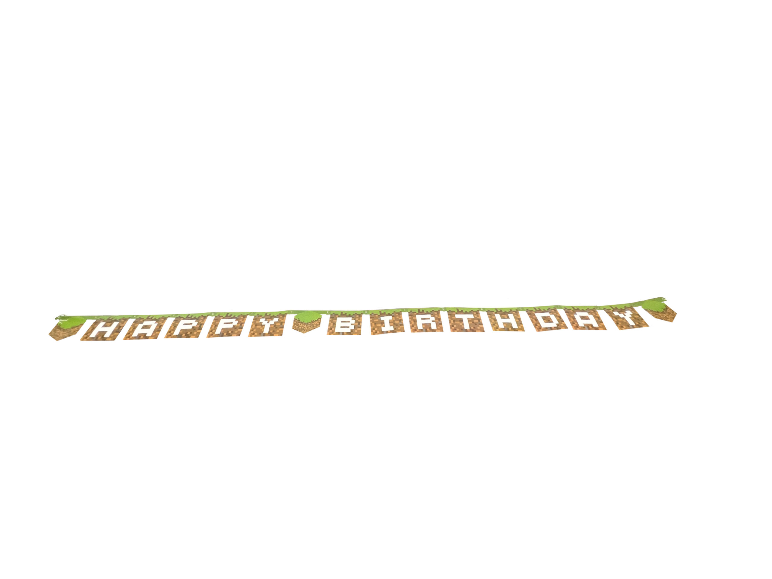 Minecraft "Happy Birthday" Banner - 1 Banner or 12 Banners/Case