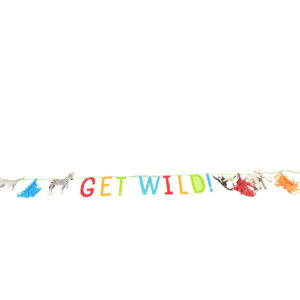 Party Animals "Get Wild" Banner - 1 Banner or 12 Banners/Case