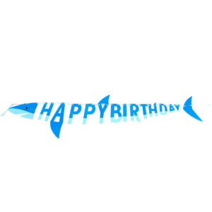 Shark "Happy Birthday" Banner - 1 Banner or 12 Banners/Case
