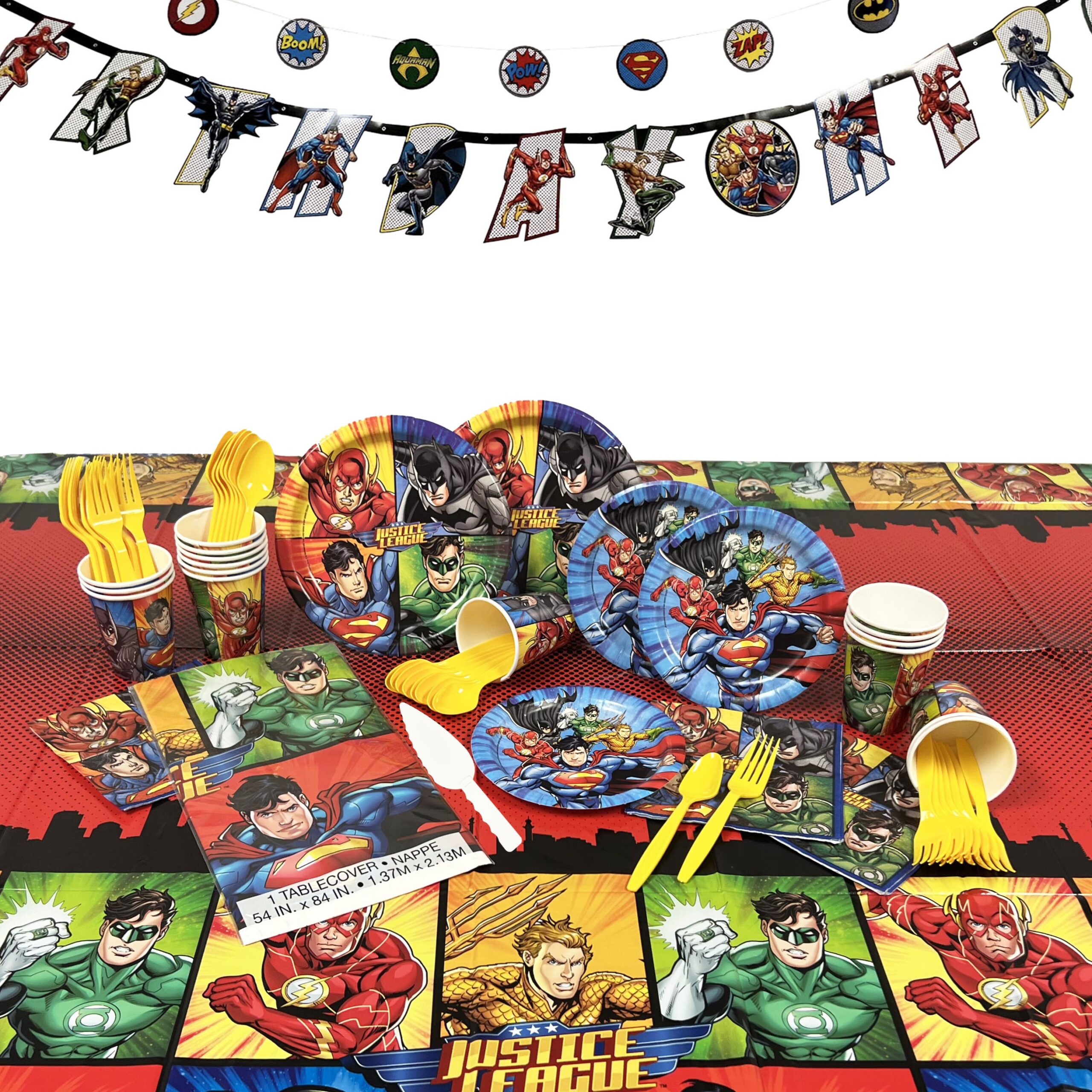 Justice League Birthday Party Deluxe Kit for 8 or 16 Guests