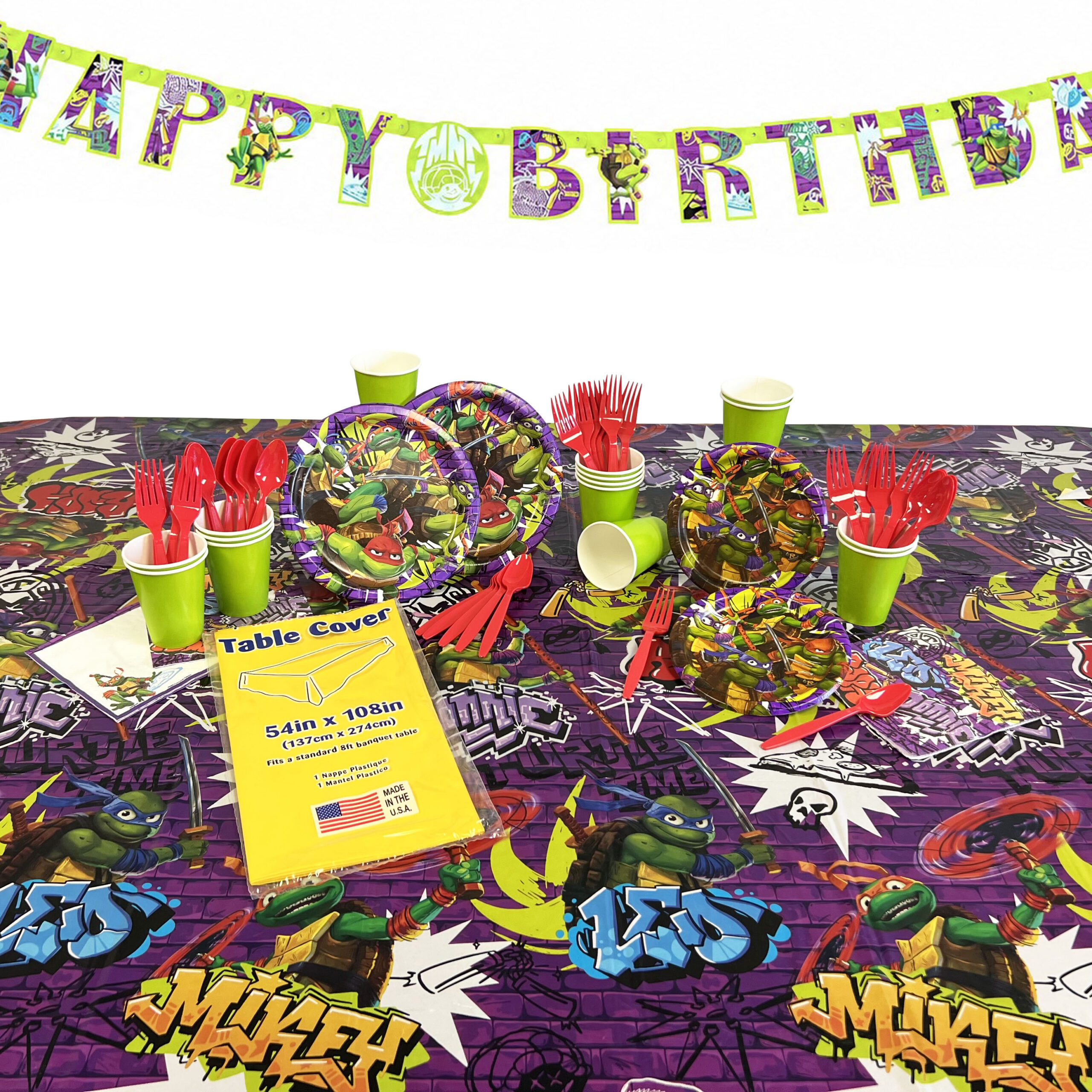 Teenage Mutant Ninja Turtle Birthday Party Deluxe Kit for 8 or 16 Guests