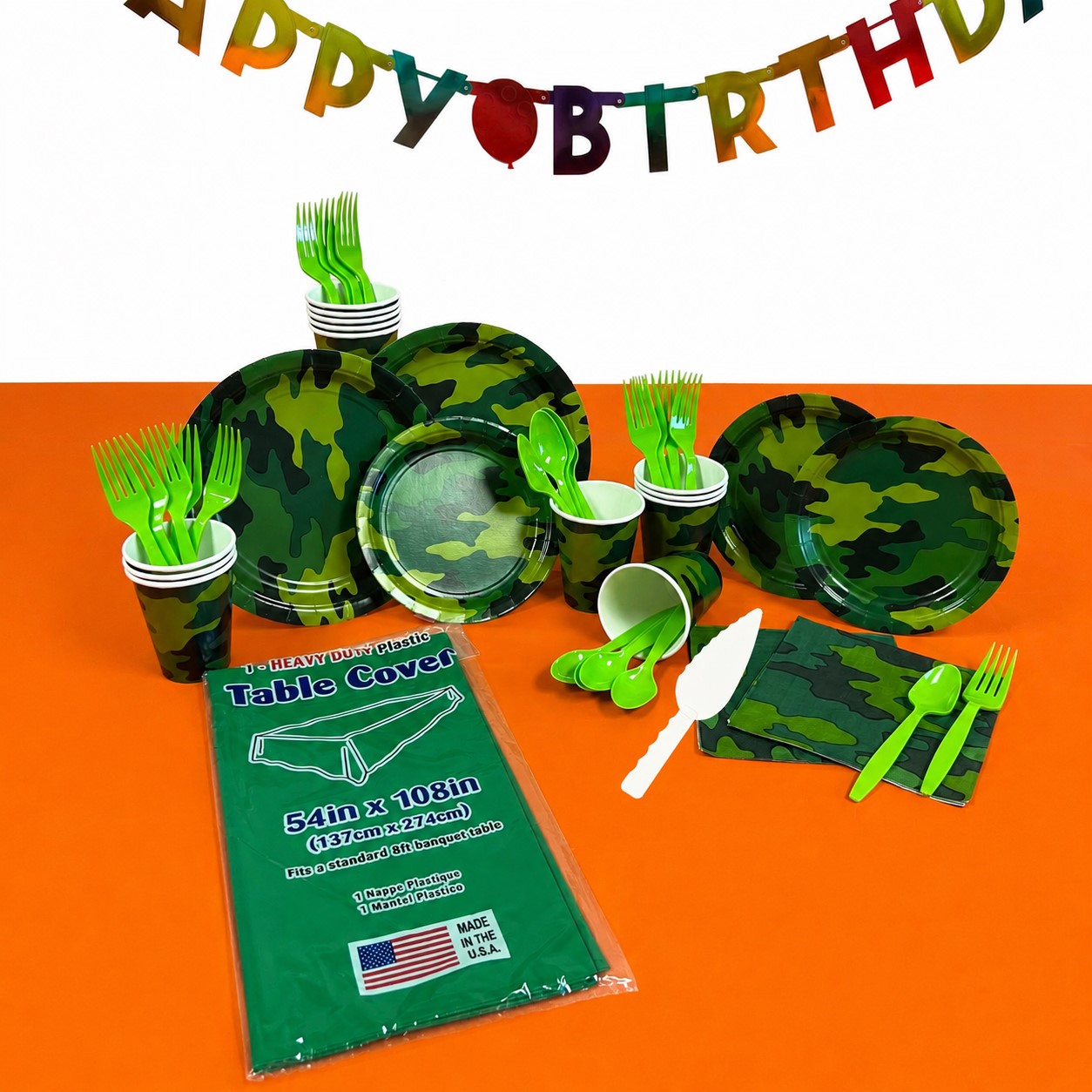 Camouflage Birthday Party Deluxe Kit for 8 or 16 Guests