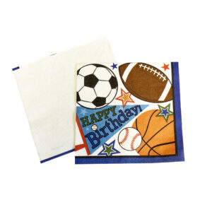 Sports Birthday Luncheon Napkins - 16 Napkins/Pack or 288 Napkins/Case
