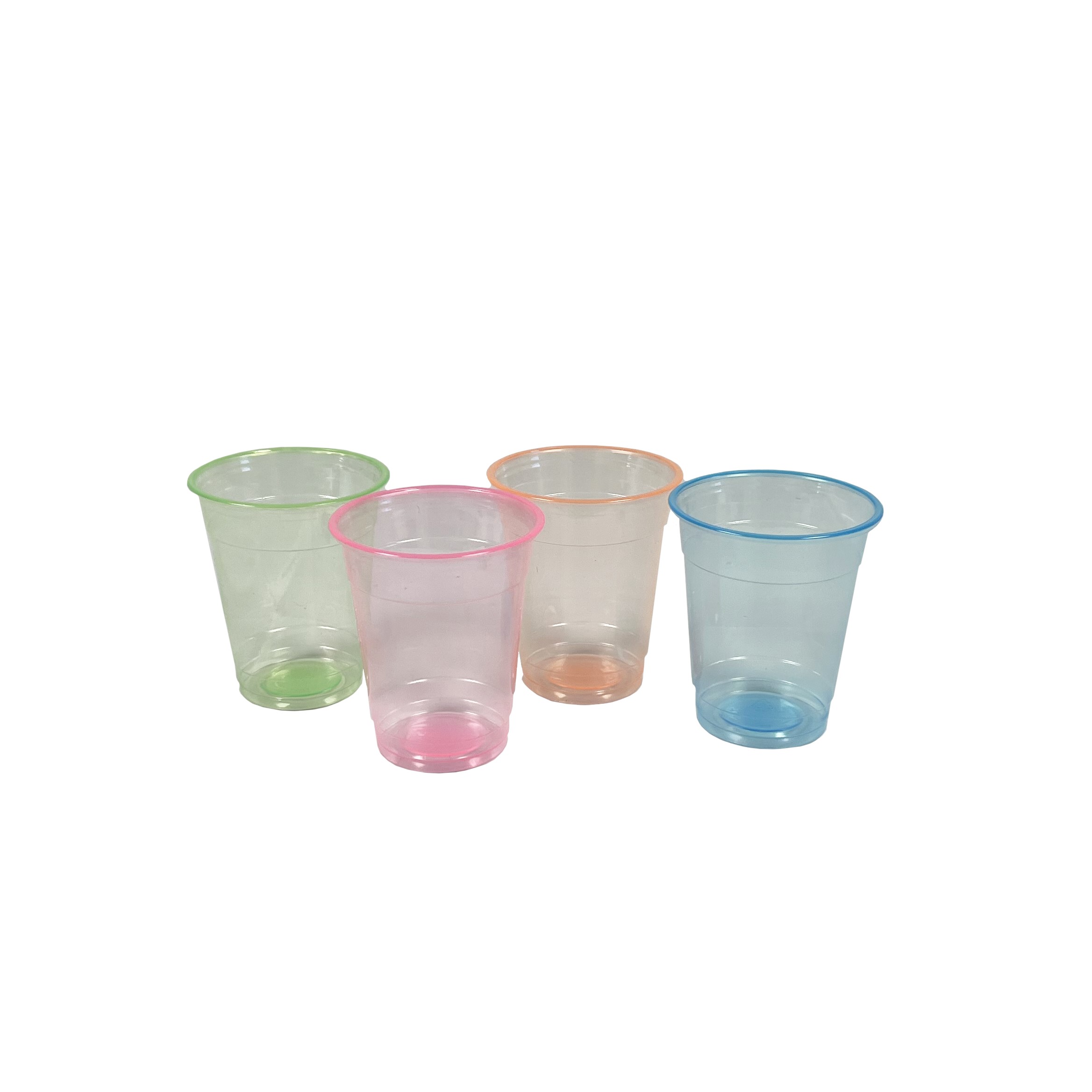 12oz Neon Cups, Soft Plastic - 40 Cups/Pack or 400 Cups/Case