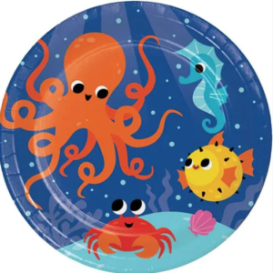 Ocean Celebration 9in Plate - 8 Plates/Pack