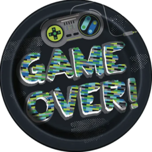 Gamer Birthday 9in Plate - 8 Plates/Pack or 48 Plates/Case
