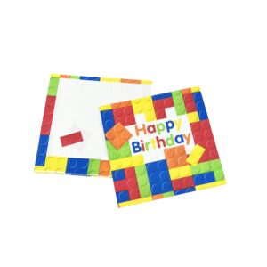 Building Blocks Luncheon Napkin - 16 Napkins/Pack or 192 Napkins/Case