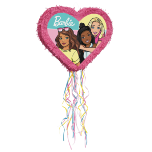 "Barbie", Heart-Shaped, Pull-String Pinata - 1 Pinata or 4 Pinatas/Case