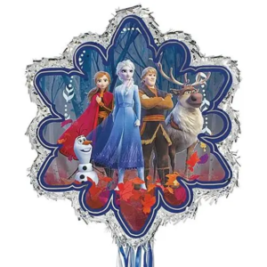 "Frozen 2" Pull-String Pinata, Foil Edges - 1 Pinata or 4 Pinatas/Case