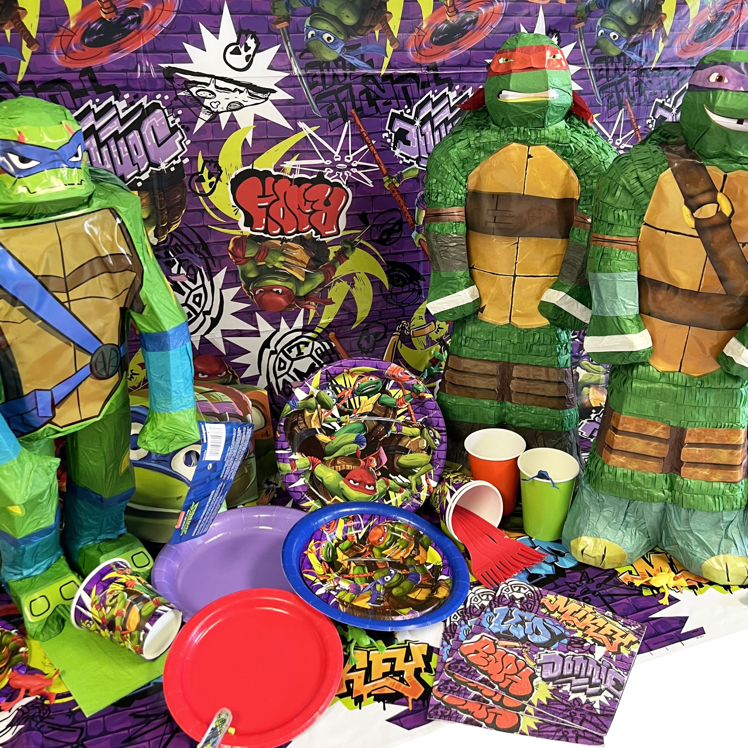Teenage Mutant Ninja Turtles Pull-String Pinata "Raphael" -1 Pinata or 4 Pinata/Case - Image 2