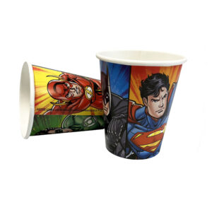 Justice League 9oz Cups - 8 Cups/Pack or 96 Cups/Case