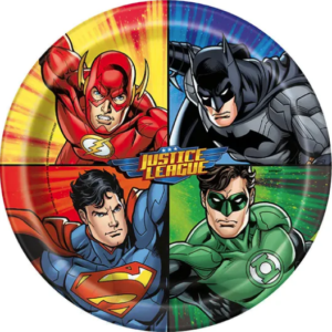Justice League 9in Plates - 8 Plates/Pack or 96 plates/Case