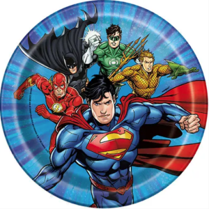 Justice League 7in Plates - 8 Plates/Pack or 96 Plates/Case
