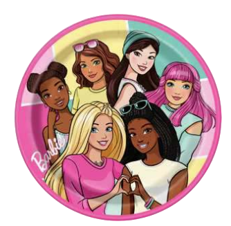 Barbie and Friends 9in Plate - 8 Plates/Pack or 96 Plates/Case