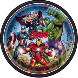 Marvel Avengers 9in Plates - 8 Plates/Pack or 96 Plates/Case
