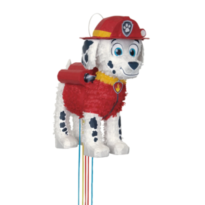 "Paw Patrol, Marshall", 3D Pull-String Pinata - 1 Pinata or 4 Pinatas/Case