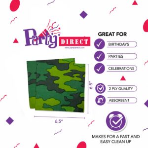 Camouflage Luncheon Paper Napkin - 100 Napkins/Pack or 1,000 Napkins/Case