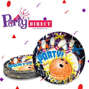 Cosmic Glow Bowling 7" Cake Plate - 50 Plates/Pack or 1,000 Plates/Case