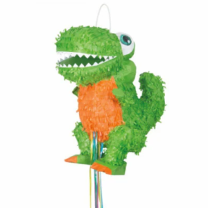 "T-Rex, Green", 3D Pull-String Pinata - 1 Pinata or 4 Pinatas/Case