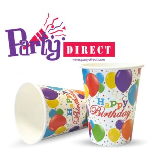 Birthday Balloon Jamboree, 9oz Cup - 50 Cups/Pack or 500 Cups/Case