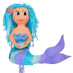 "Mermaid" Pull-String Pinata - 1 Pinata or 4 Pinatas/Case
