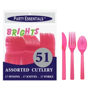 Neon Pink Cutlery - 51 Pieces/Pack or 1,224 Pieces/Case