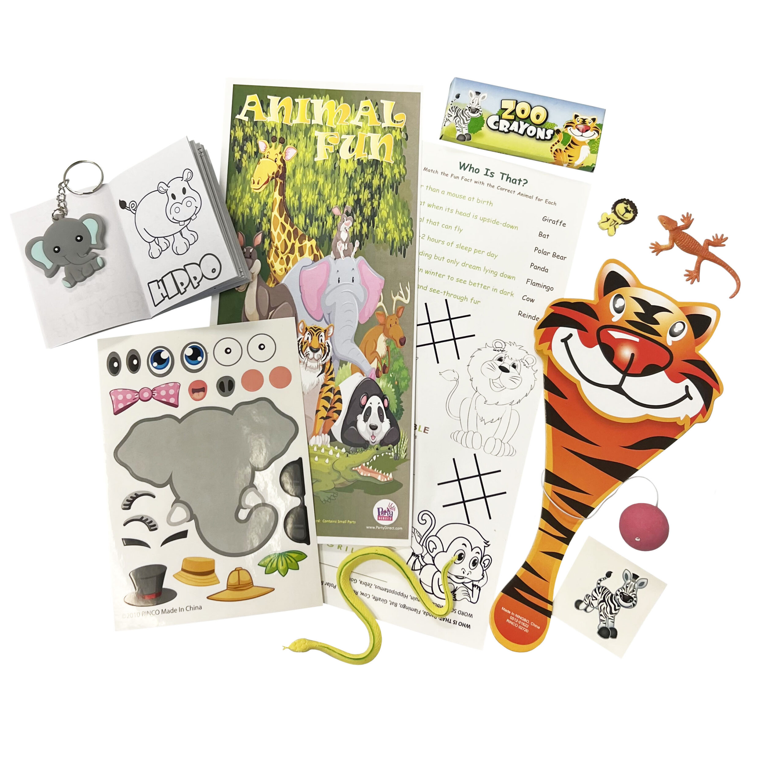 Animals Mega Fun Favor Bag - 1 Bag or 50 Bags/Case