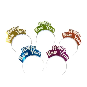 Happy New Year Tiara, Cut Outs, Assorted Foil Colors - 25/Box