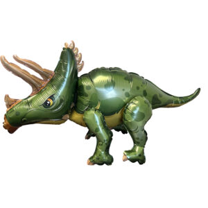 Triceratops-Shaped 3D Foil Mylar Balloon - 1 Balloon