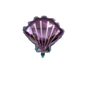 Purple Seashell 3D Foil Mylar Balloon - 1 Balloon
