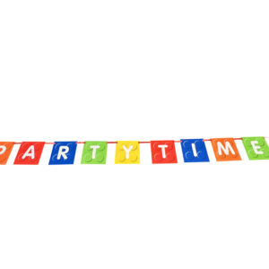 Building Blocks "Party Time" Banner - 1 Banner or 12 Banners/Case