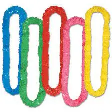 36" Poly Leis; Various Colors - 12 Leis/Case