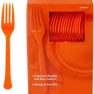 Jumbo Plastic Table Rolls - 1 Roll or 4 Rolls/Case - Orange