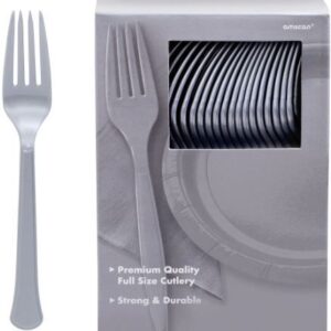 Jumbo Plastic Table Rolls - 1 Roll or 4 Rolls/Case - Silver
