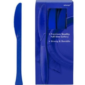 Jumbo Plastic Table Rolls - 1 Roll or 4 Rolls/Case - Blue