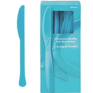 Jumbo Plastic Table Rolls - 1 Roll or 4 Rolls/Case - Caribbean Blue