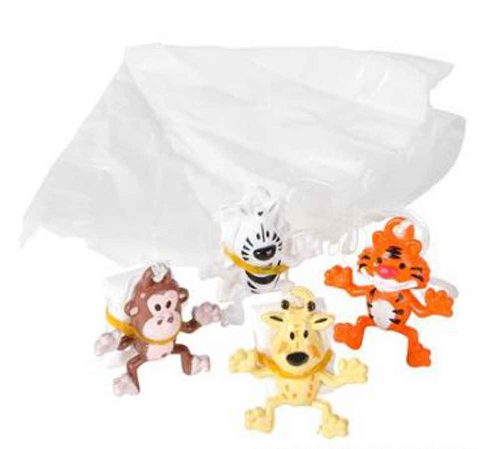 Zoo Animal Paratrooper Assortment, 12 Paratroopers/Bag