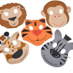 Zoo Animal Masks, Foam Assorted - 12 Masks/Pack