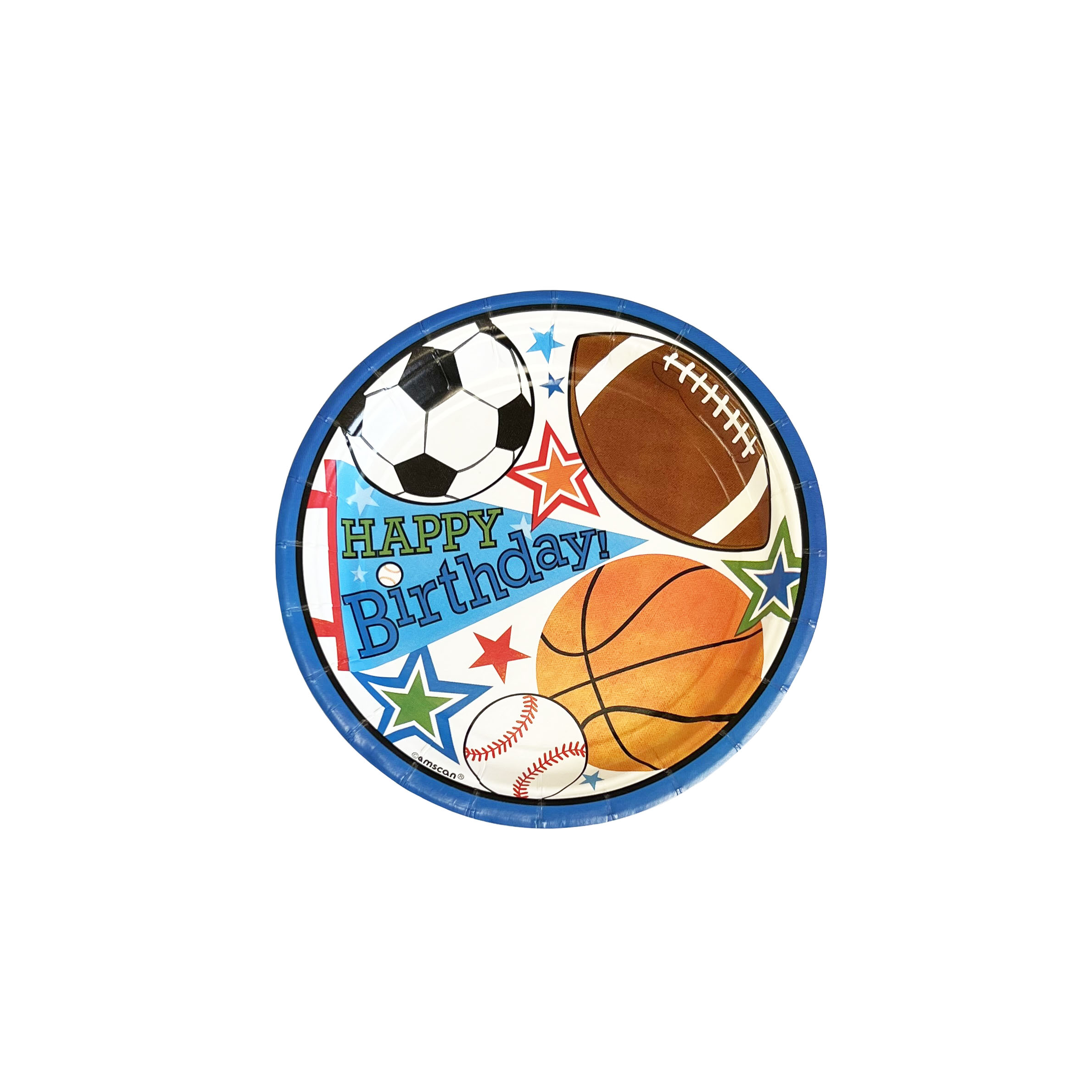 Sports Birthday 7" Plates - 8 Plates/Pack or 144 Plates/Case