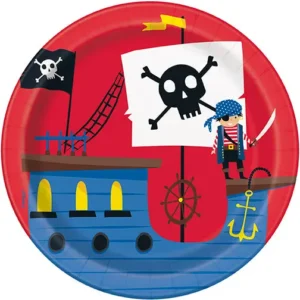 Ahoy Pirate 7" Plates - 8 Plates/Pack