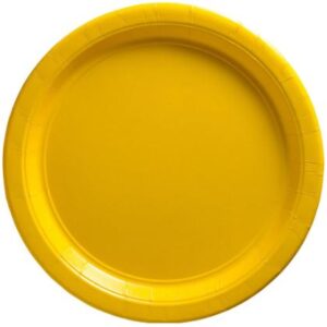Jumbo Plastic Table Rolls - 1 Roll or 4 Rolls/Case - Sunflower Yellow