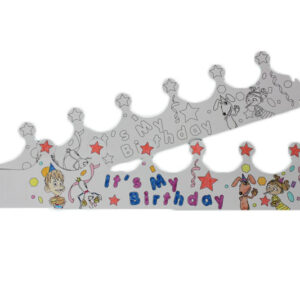 Bowlopolis Coloring Crown, Birthday Child - 25 Crowns/Pack
