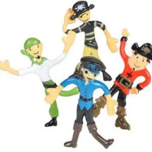 3.75" Bendable Pirates, Assorted - 12 Pieces/Bag