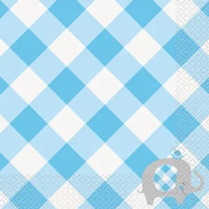 Blue Floral Elephant Luncheon Napkin - 16 Napkins/Pack or 192 Napkins/Case