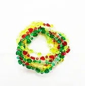 Assorted Plastic Heart Beaded Bracelet - 144 Pieces/Bag