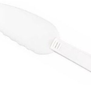 White Plastic Cake Servers - 12/Pack
