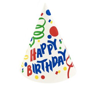 Confetti Birthday Party Hats - 25 Hats/Pack